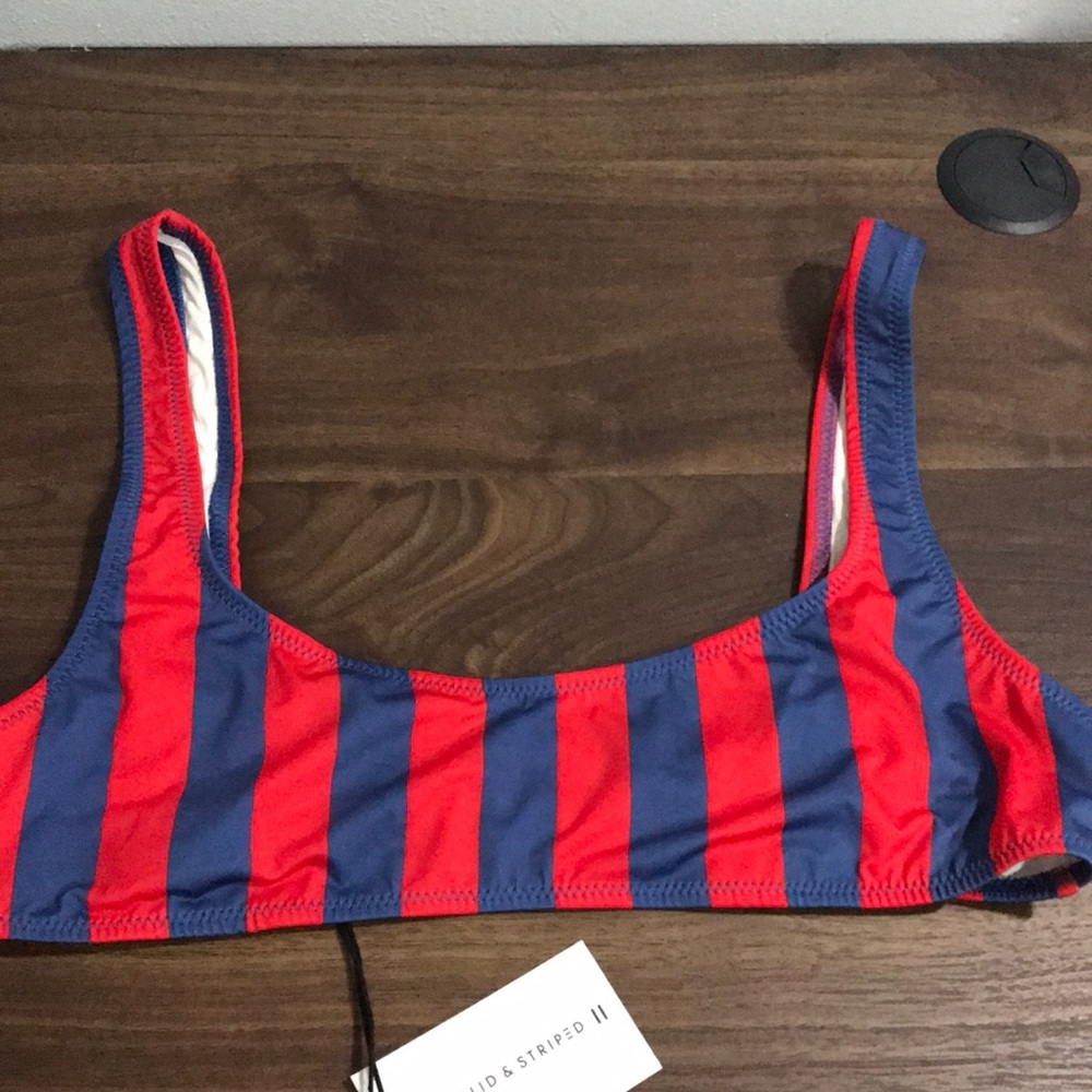 Solid & Striped The Nicole Top Red & Blue Size L